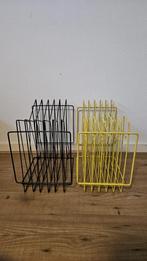 Vintage LP Rekken Jaren 60 - Zwart & Geel, Huis en Inrichting, Ophalen of Verzenden, Gebruikt, Overig