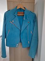 Nog prachtig Goosecraft Leren biker jasje, maat M, Goosecraft, Ophalen of Verzenden, Zo goed als nieuw, Blauw