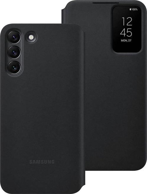 Samsung Galaxy S22 Plus - Smart Clear View Cover - Zwart, Telecommunicatie, Mobiele telefoons | Hoesjes en Frontjes | Samsung