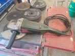 grote metabo slijptol met slijpschijven, Ophalen of Verzenden, Gebruikt, 1000 watt of meer, Haakse handslijpmachine
