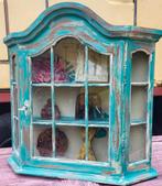 Shabby/Beachlook/Boho/Hangkastje/Vitrinekastje, Antiek en Kunst, Curiosa en Brocante, Ophalen of Verzenden
