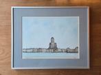 Gesigneerde grafiek Dordrecht Ciano Sievert ingelijst, Ophalen of Verzenden