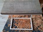 Bijzettafel/ laptoptafel mangohout, 50 tot 100 cm, Rond, Zo goed als nieuw, Minder dan 50 cm
