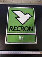 Emaille reclamebord recron vakantiehuis camping, Verzamelen, Merken en Reclamevoorwerpen, Ophalen of Verzenden, Gebruikt, Reclamebord