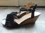Graceland sandalen zwart met sleehak maat 39, Zwart, Graceland, Gedragen, Sandalen of Muiltjes