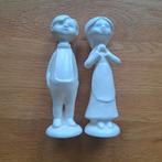Setje Vintage bisque beeldjes jongen & meisje, Ophalen of Verzenden, Zo goed als nieuw, Dier