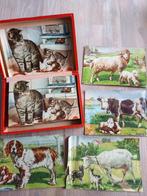 Vintage oude blokken puzzel in mooie  doos., 10 tot 50 stukjes, Gebruikt, Ophalen of Verzenden