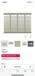 Houten Jaloezie Leem 120x180 cm - Zo Goed Als Nieuw, 100 tot 150 cm, Beige, Ophalen of Verzenden, Zo goed als nieuw