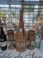 Riviera Maison Champagne Fles & Glazen Rustic Rattan, Ophalen