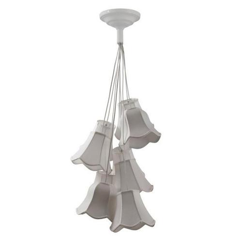 Hanglamp retro wit, Huis en Inrichting, Lampen | Hanglampen, Zo goed als nieuw, Minder dan 50 cm, Stof, Ophalen of Verzenden