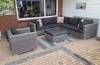Loungeset, antraciet met all weather kussens, Ophalen, Gebruikt
