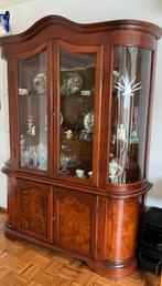 Mooie vitrine kast met ronde zij ramen, glazen platen., Huis en Inrichting, Kasten | Vitrinekasten, Ophalen, 150 tot 200 cm, 25 tot 50 cm