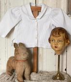 Brocante oud wit kinder hesje / vestje met kraagje, Ophalen of Verzenden