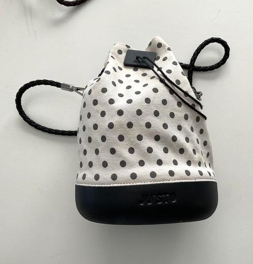 Justo j little tasje zwarte stip, Sieraden, Tassen en Uiterlijk, Tassen | Damestassen, Zo goed als nieuw, Zwart, Verzenden