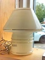 Vintage Glazen Tafellamp met Gouden Accent, Huis en Inrichting, Lampen | Tafellampen, Gebruikt, Geen, Vintage, Ophalen of Verzenden