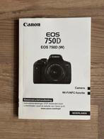 Canon EOS 750D Handleiding (Nederlands), Boeken, Ophalen of Verzenden, Techniek