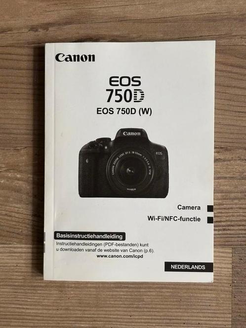 Canon EOS 750D Handleiding (Nederlands), Boeken, Kunst en Cultuur | Fotografie en Design, Techniek, Ophalen of Verzenden