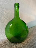 Groene glazen fles / vaas, Ophalen of Verzenden