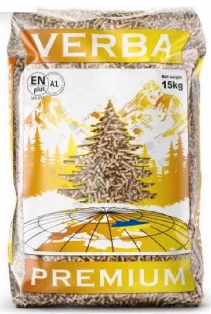 Verba Premium Houtpellets - Pallet (70 zakken), Tuin en Terras, Haardhout, Blokken, Overige houtsoorten, Minder dan 3 m³, Ophalen