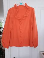 Nieuw: leuke Koraalroze blouse met rushes, SHEIN maat S, Overige kleuren, Ophalen of Verzenden, Zo goed als nieuw, Maat 36 (S)