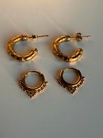 Goud Vergulde Sterling Zilveren Oorbellen Set, Nieuw, Ophalen of Verzenden, Knopjes of Stekers, Goud