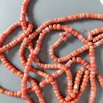 Antieke Bloedkoraal Kralen 120cm, Sieraden, Tassen en Uiterlijk, Antieke sieraden, Verzenden, Overige materialen, Ketting, Met edelsteen