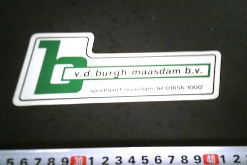 sticker maasdam vd burgh sportlaan 1, Verzamelen, Stickers, Zo goed als nieuw, Bedrijf of Vereniging, Ophalen