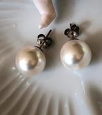 Chique Parel Zilver Oorbellen Stekers Grote Parels, Ophalen of Verzenden, Zo goed als nieuw, Zilver