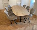 Eiken boomstamtafel Deens ovaal eettafel 1 week levertijd, Huis en Inrichting, Tafels | Eettafels, Ophalen of Verzenden
