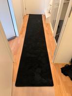 NIEUW: Luxe antraciet zwarte loper 350 x 67 gefestonneerd, Zwart, Nieuw, Ophalen of Verzenden, Minder dan 10 m²