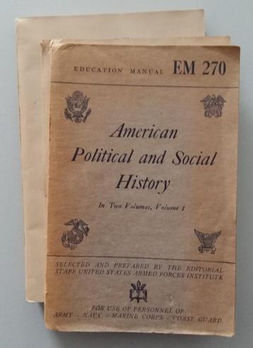 American political and social history Vol. 1 beschikbaar voor biedingen