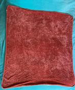 Roestbruin rode plaid van velvet en fleece 140x130cm, Huis en Inrichting, Woonaccessoires | Plaids en Woondekens, Ophalen of Verzenden