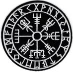 Kompas Compas Vegvisir stoffen opstrijk patch embleem, Verzenden