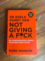 Mark Manson - De edele kunst van not giving a fuck, Boeken, Verzenden, Zo goed als nieuw, Mark Manson