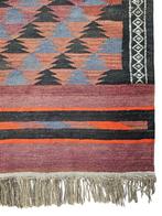 Handgeknoopt Perzisch wol Kelim wand tapijt loper 121x325cm, Huis en Inrichting, Gebruikt, 100 tot 150 cm, 200 cm of meer, Crème