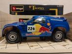 Volkswagen Touareg Dakar Red Bull Bburago metal 1:18 KRD, Hobby en Vrije tijd, Modelauto's | 1:18, Ophalen of Verzenden, Zo goed als nieuw