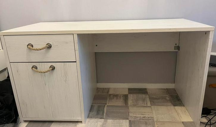 Tiener Bureau met lade en kastje., Huis en Inrichting, Bureaus, Gebruikt, Bureau, Ophalen