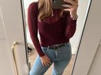 Burgundy glitter mesh top, Kleding | Dames, Ophalen of Verzenden, Zo goed als nieuw, Zwart, Korte mouw