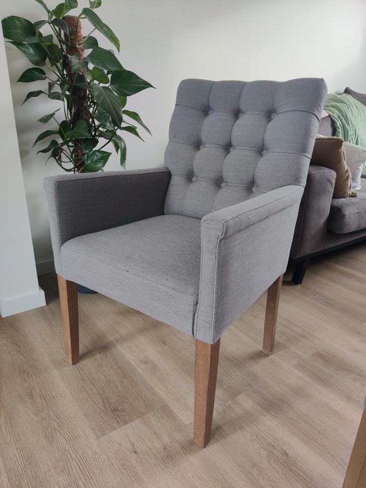 Eetkamerstoelen grijs, Huis en Inrichting, Stoelen, Gebruikt, Vijf, Zes of meer stoelen, Grijs, Ophalen