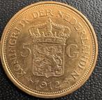 Nederland 5 gulden 1912 Wilhelmina  GOUD, Postzegels en Munten, Munten | Nederland, Ophalen of Verzenden, Koningin Wilhelmina