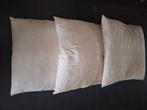 3 Kussens 60 x 60 cm, Huis en Inrichting, Woonaccessoires | Kussens, Ophalen, Gebruikt, Wit, Vierkant