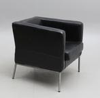 ZWART LEREN / CHROOM KLAPPSTA FAUTEUIL STOEL  IKEA, Huis en Inrichting, Ophalen, Zo goed als nieuw, Leer