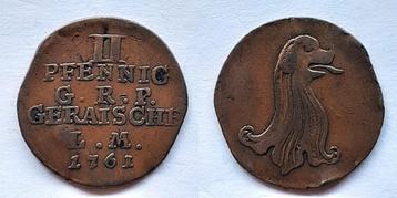Gera 2 Pfennig 1761 beschikbaar voor biedingen