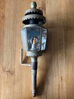 Antieke verzilverde paardenKoetslamp 76 cm hoog, Antiek en Kunst, Ophalen of Verzenden