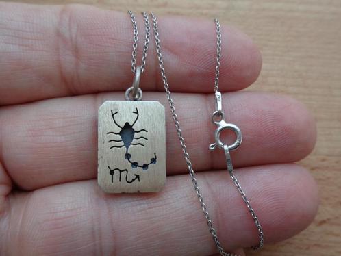 zilveren ketting met MEXX schorpioen [707], Sieraden, Tassen en Uiterlijk, Kettingen, Zo goed als nieuw, Zilver, Zilver, Met hanger