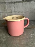 Roze emaille maatbeker keukengerei 0,6 liter maat, Ophalen