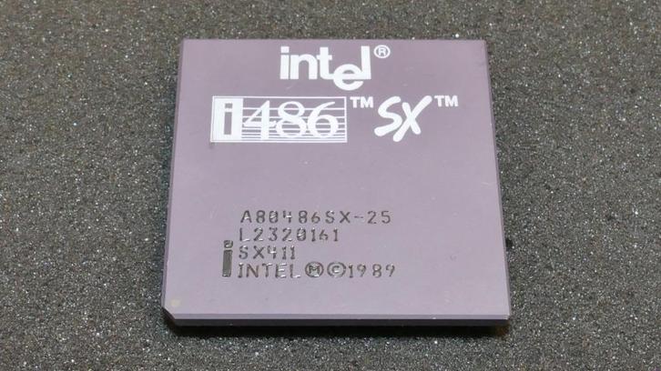 Intel | 486SX-25 | CPU | Processor | 25 MHz | Socket 3, Computers en Software, Processors, Gebruikt, Minder dan 2 Ghz, Ophalen of Verzenden