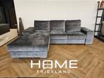 Hoekbank- Croco Velvet - Metallic Blauw, Ophalen of Verzenden, Zo goed als nieuw