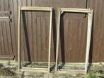 4 Teak houten raam lijsten voor broeikasje met pl 80 bij 160, 75 tot 100 cm, Gebruikt, Hout, Ophalen