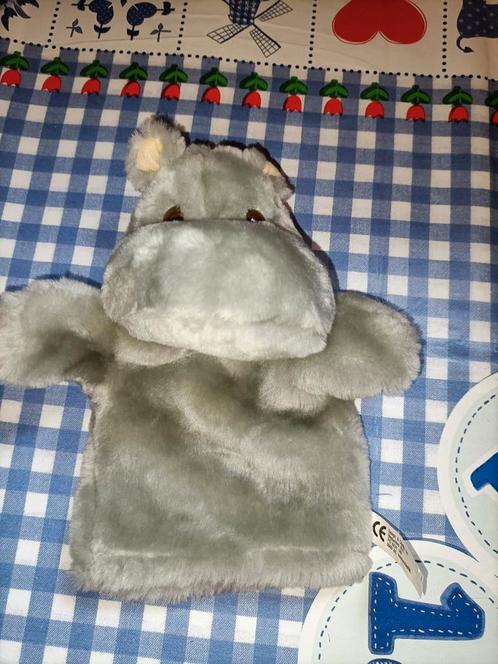 Nijlpaard handpop, Kinderen en Baby's, Speelgoed | Knuffels en Pluche, Ophalen of Verzenden